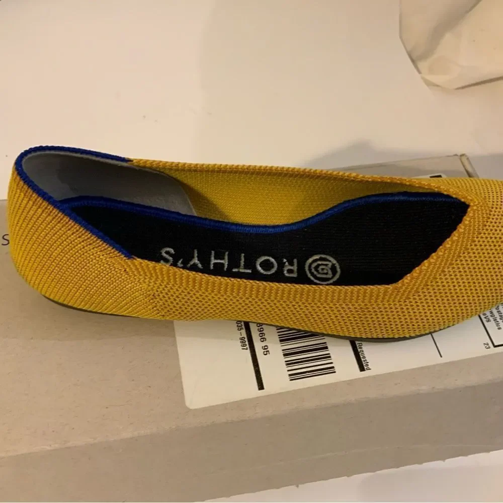 Rothy's The Point Yellow marigold Shoes Flats Women's 6 Rothys China